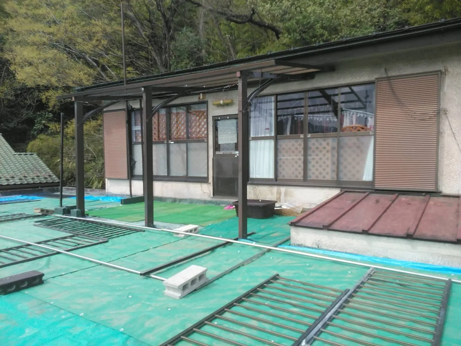 市川三郷町で防水工事完了です。